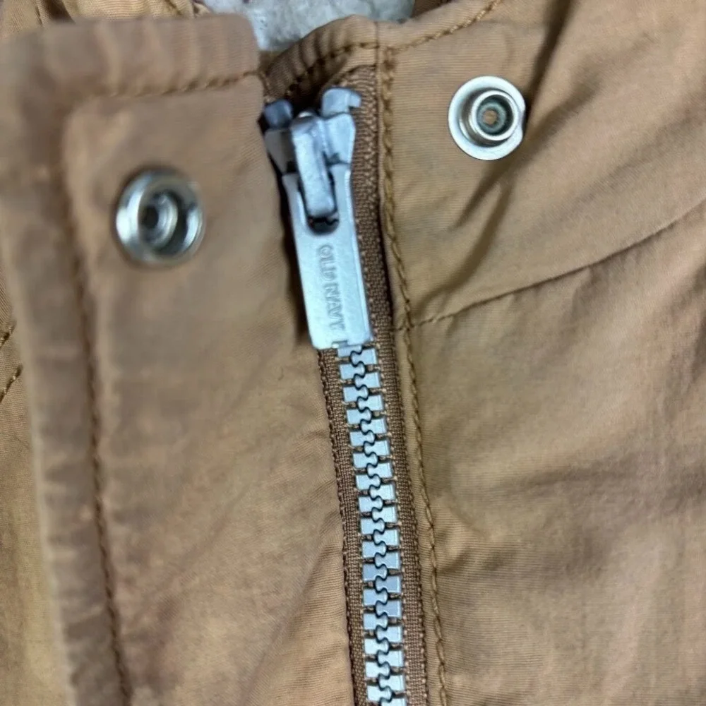 Old Navy Parka Coat‎ 4T Fur Trim Toddler Jacket * BEATER DISTRESSED STAINS READ